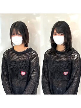 リゼル シブヤ(RISEL SHIBUYA) シールエクステでミディアムレイヤーカット！