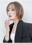 ☆オリーブグレー/ショートボブ/ココアベージュ/小顔/錦糸町18