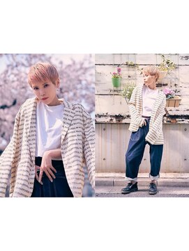 海外ヘア／ブリーチ／ハイライト／ショートヘア