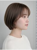 ナチュラルショートボブヘア/韓国ボブ/天使の羽感前髪/ミニボブ