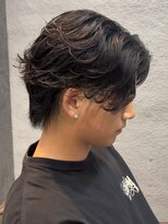 ダズルヘアーエイチ(DAZZLE hair H)&nbsp;フェザーパーマ/ニュアンスパーマセンターパート韓国名古屋20代