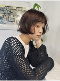 レイヤーボブ/くせ毛風パーマ/ボブカット/20代30代
