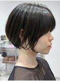横浜西口イルミナカラーウルフショートカットアッシュブラウン