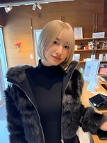 クティエ(Cuthie)&nbsp;#ミニボブ#ハイトーンボブ#ミルクティーベージュ#20代#30代