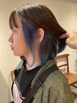 フェリチタ フィロ 大泉学園(FELICITA filo)&nbsp;重ためボブ×透明感あるブルーのインナーカラー