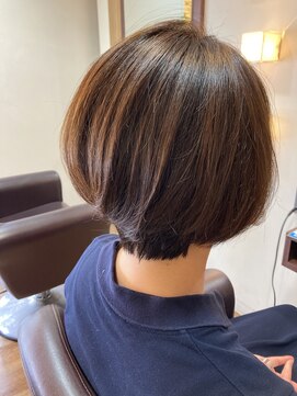 ヘアーガーデン ハニワ(Hair Garden 葉庭) SAKUお客様スタイル」「ショートボブ」