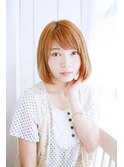 大人可愛いナチュラルボブスタイル