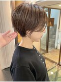 白髪ぼかしハイライト×くびれショート