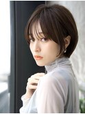 前髪あり小顔ショートボブ20代30代40代【AIN.表参道】川原大地