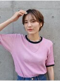 ショートレイヤーボブ_大人ショートボブ_ウルフレイヤー