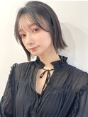 外ハネ韓国風ボブグレージュ_髪質改善/20代30代40代