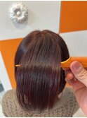 酸性ストレート＋ヘアカラー　３０代～４０代