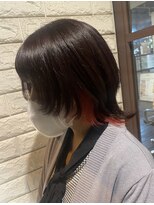 リー 東三国(Lee)&nbsp;ウルフ×インナーカラーサーモンピンク