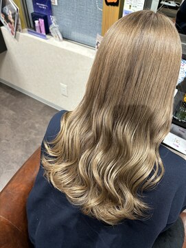 ジェリカヘアー サンフラワー通り(Jlica hair) ブリーチ×ミルクティーベージュカラー