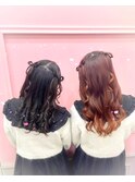 髪の毛リボン♪ハーフツイン☆