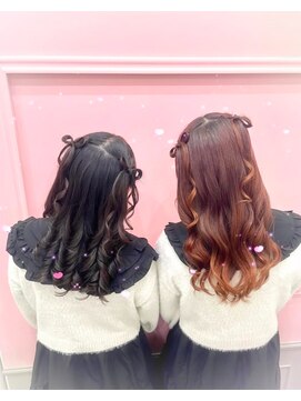 リアン(lien) 髪の毛リボン♪ハーフツイン☆