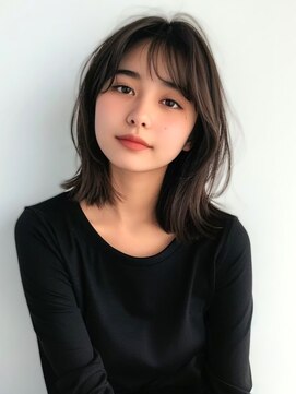 モニカ ヘアー(monica Hair) グレージュ 透明感カラー 顔周りカット 20代30代 美髪 艶髪