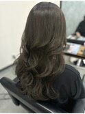 オリーブグレージュ(髪質改善-ケアカラー/池袋西口)