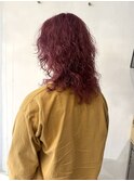 ピンクパープル ブリーチ デザインカラー ダブルカラー