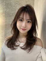 ロンド ルージュ 銀座店(Lond rouge)&nbsp;ミニウルフレイヤーカット顔周りカット前髪カット韓国ロング銀座