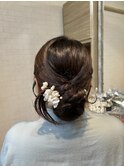 ヘアセット カチモリ風シニヨン