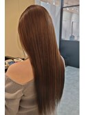 髪質改善ストレート×髪質改善カラー