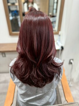 ナンバー リコ 名駅 ジャム 名古屋(N° rico JAM) ボルドーワイン　艶カラー　　名駅　髪質改善カラー