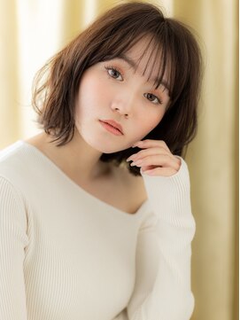 カバーヘア ブリス 大宮西口(COVER HAIR bliss) ダークグレージュゆるふわ小顔抜け感ボブパーマX大宮30代40代