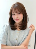 大人ワンカール/レイヤーカット/ミディアム
