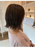つやうるブラウンくびれ外ハネ