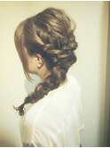 ヘアアレンジ　サイド流し