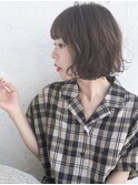 ゆるふわボブ×透明感たっぷりグレージュ