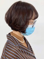 クオリス 上福岡店(QUALIS)&nbsp;前下がり/デジタルパーマ/ショートボブ/ワンカール/40代50代