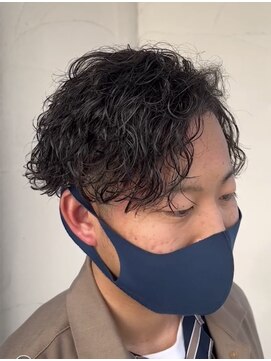 ニコ ヘアリラクゼーション(Nico hair relaxation) メンズパーマスタイル黒髪暗髪ツーブロックアップ