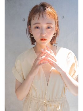 レゴ(REGO) #切りっぱなしボブ美髪ピンクブラウンベリーショート