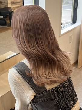 アパートメントヘアー ピンクベージュダブルカラーケアブリーチカラインナー白髪カラー