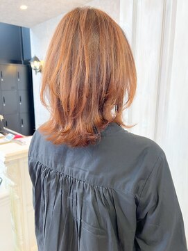 キャアリー(Caary) 福山市美容室Caary夏カラー夏ヘアビビットオレンジカラー
