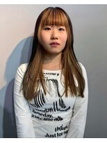 ワンインチ(1 inch)&nbsp;デザインカラー/ロング/ブリーチ/前髪カット