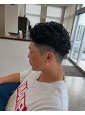 【オールバックパーマ】