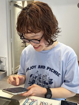 エヌ 烏丸(enu) ベージュ+ボブパーマ/坂口/enu烏丸/京都美容室