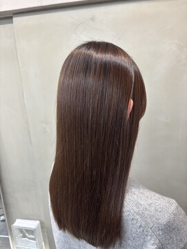 ファビ 渋谷(Fab) くびれヘア/暗めカラー/アプリコットオレンジ/縮毛矯正