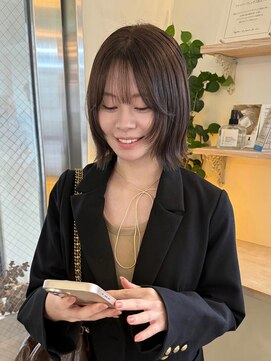 シュシュ(chouchou) オシャレ感レイヤーボブ×透明感グレージュ