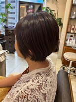 ヘアリゾート粋 ティガ 池袋店(tiga)&nbsp;艶髪ブラウン/レイヤーカット/すっきりショート