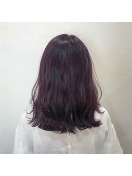 キャラ 池袋本店(CHARA) ダークバイオレット×波ウェーブ【キャラ池袋/chara池袋】