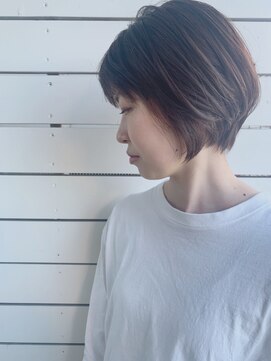 エフィールリアモ(afeel riamo) 小顔で可愛く！前下がりショートボブ☆