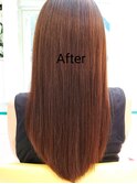髪質改善縮毛矯正+ストレートトリートメント/暖色系カラー