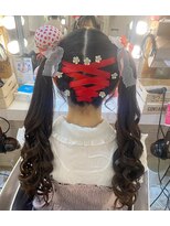 ヘアメイク エンカレッジ(HAIR MAKE encourage)&nbsp;推しのイベントに☆リボンアレンジ　ツインテール