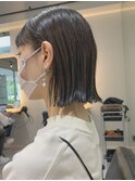 タイトなフォルムがオシャレな、パツッとボブ!