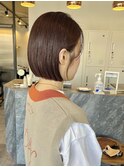 お手入れ簡単♪まとまるボブと艶ピンクで大人の垢抜け。