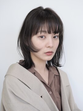 ソラ 表参道(SORA) [SORA見藤]ウルフニュアンス 外はねボブ オリーブグレージュ